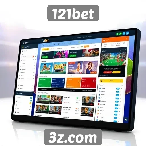 Análise da interface do site de jogos 121bet